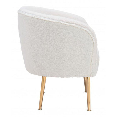 Zuo Sherpa Accent Chair Beige & Gold