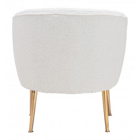 Zuo Sherpa Accent Chair Beige & Gold