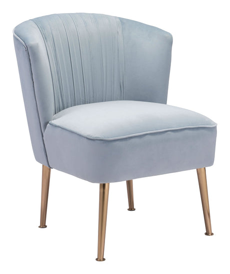 Zuo Andes Accent Chair Blue & Gold