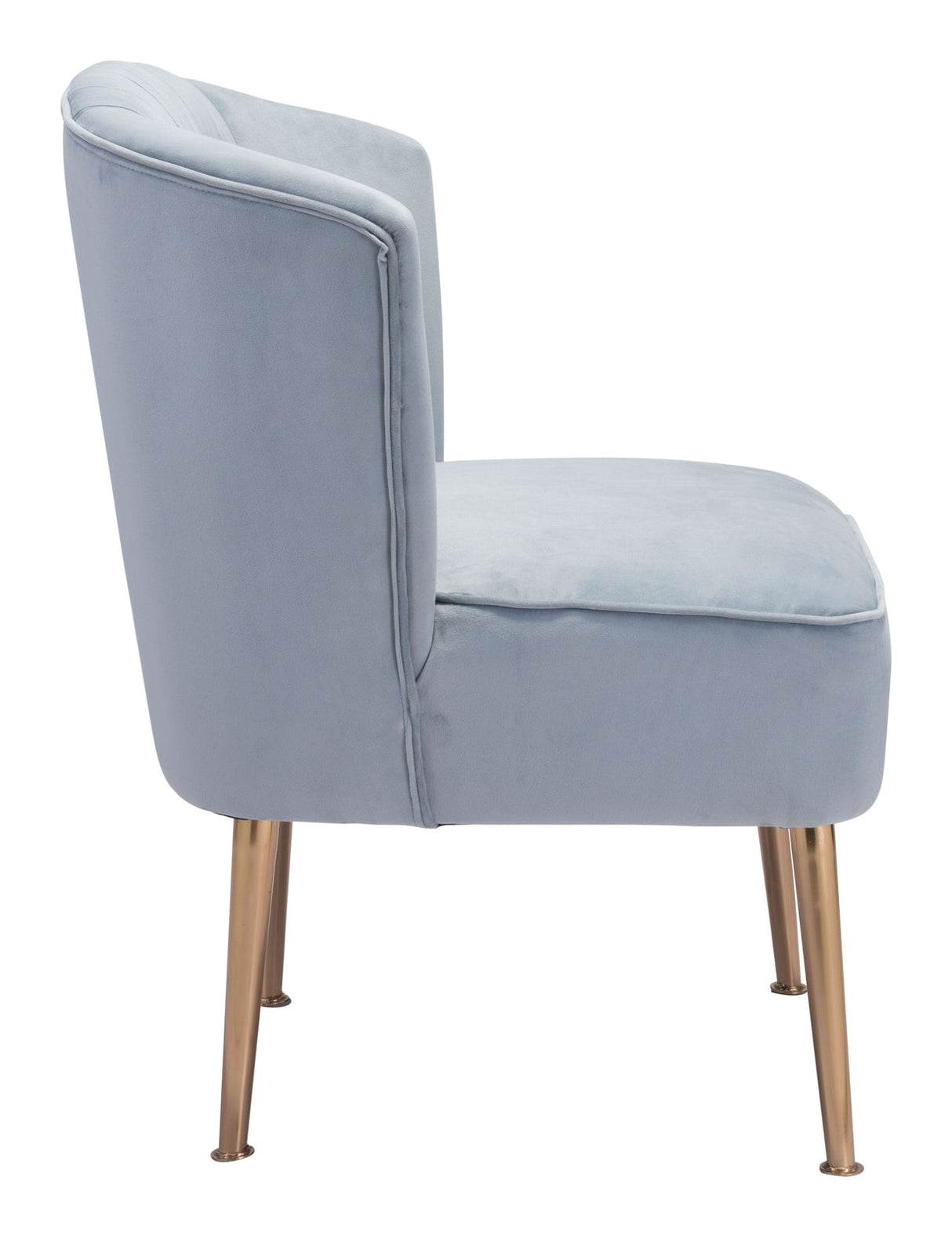 Zuo Andes Accent Chair Blue & Gold