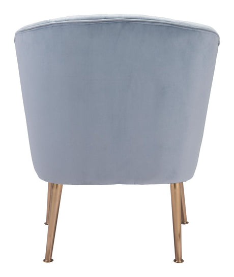 Zuo Andes Accent Chair Blue & Gold