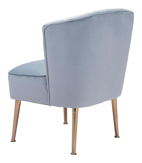 Zuo Andes Accent Chair Blue & Gold