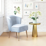 Zuo Andes Accent Chair Blue & Gold