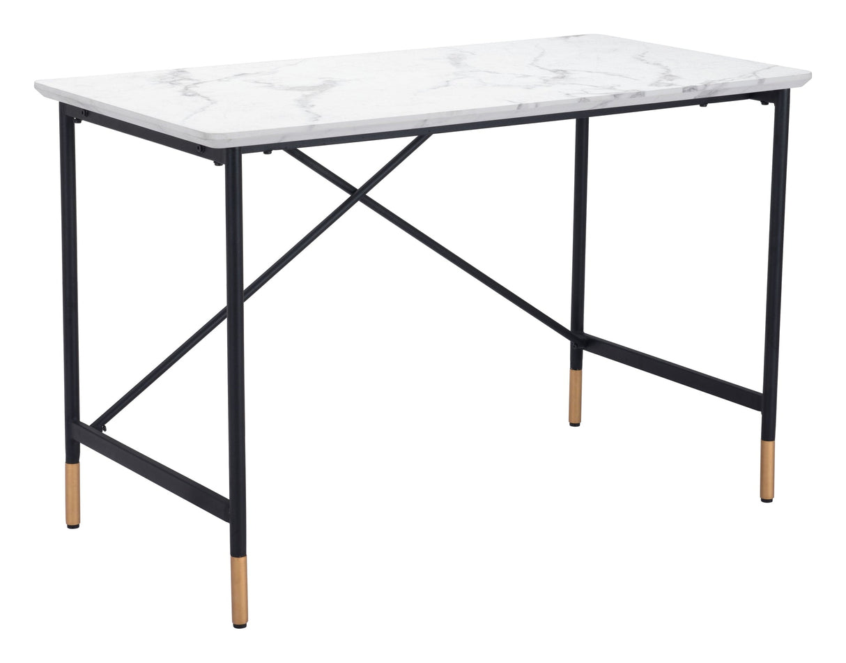 Zuo Burst Desk White & Black