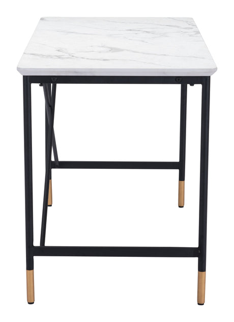 Zuo Burst Desk White & Black