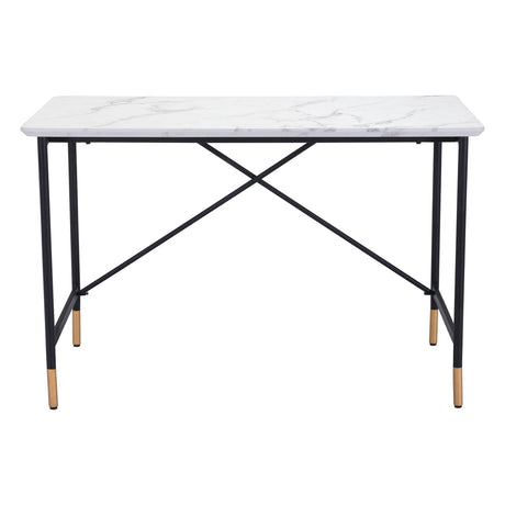 Zuo Burst Desk White & Black