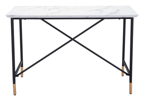 Zuo Burst Desk White & Black