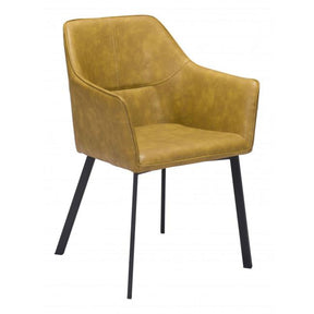 Loiret Dining Chair Set of 2 Vinyl Seat & Black Steel Base | Zuo Modern