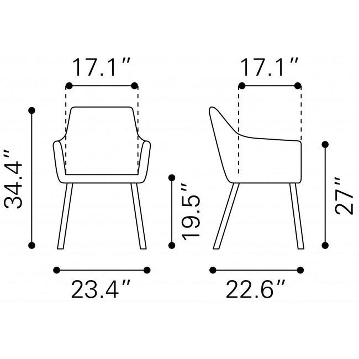 Zuo Loiret Dining Chair - Set Of 2