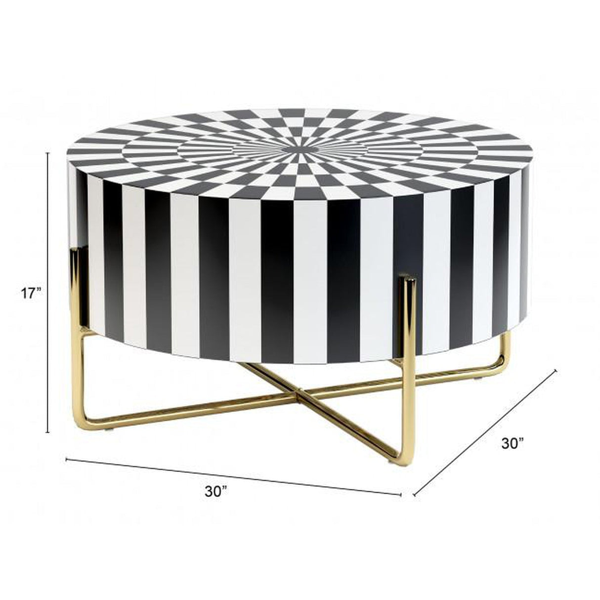 Zuo Thistle Coffee Table Black & White