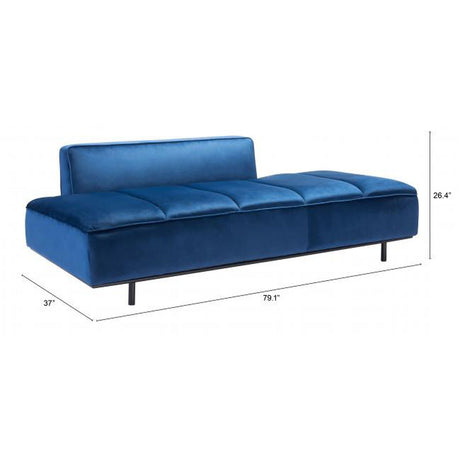 Confection Sofa Velvet Upholstery & Black Steel Frame Modern | Zuo Modern