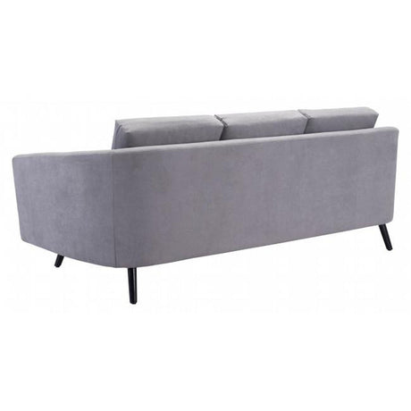 Divinity Sofa Velvet Upholstery & Wood Legs Curved Modern | Zuo Modern