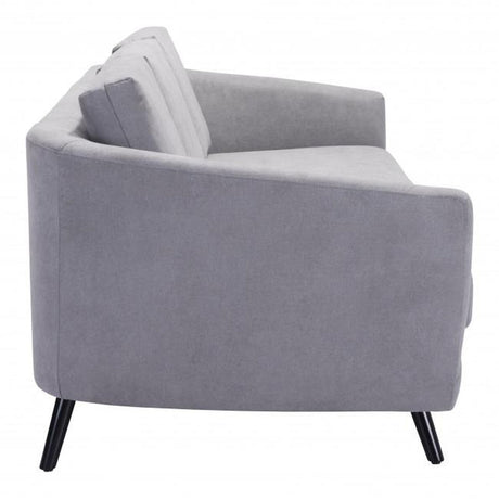 Divinity Sofa Velvet Upholstery & Wood Legs Curved Modern | Zuo Modern