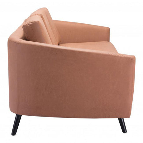 Divinity Sofa Velvet Upholstery & Wood Legs Curved Modern | Zuo Modern