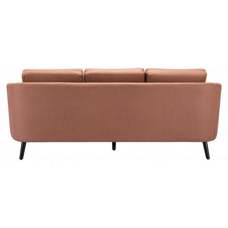 Divinity Sofa Velvet Upholstery & Wood Legs Curved Modern | Zuo Modern
