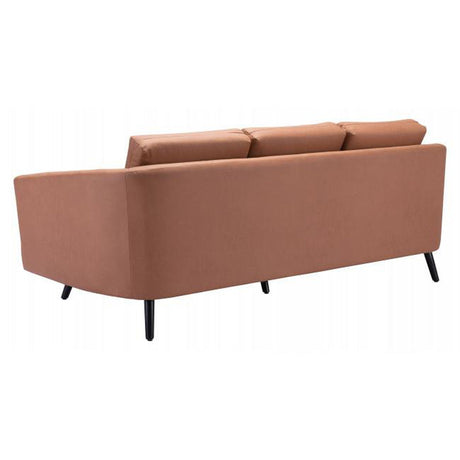 Divinity Sofa Velvet Upholstery & Wood Legs Curved Modern | Zuo Modern