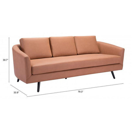 Divinity Sofa Velvet Upholstery & Wood Legs Curved Modern | Zuo Modern