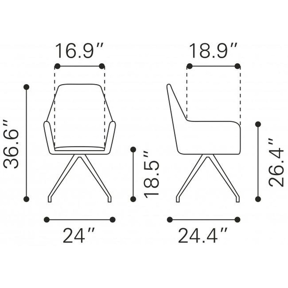 Zuo Watkins Dining Chair - Set Of 2