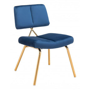 Nicole Dining Chair Set of 2 Polyester Upholstery & Gold Frame | Zuo Modern