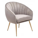 Max Accent Chair Polyester Upholstery & Gold Metal Frame Glam | Zuo Modern