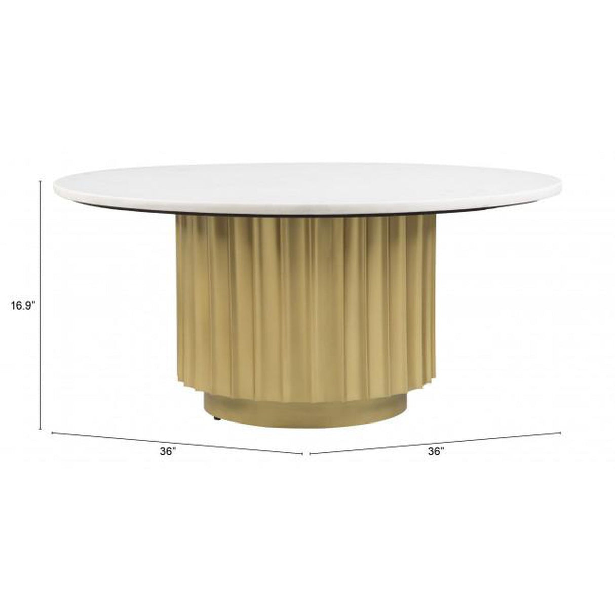 Zuo Justin Coffee Table Brass