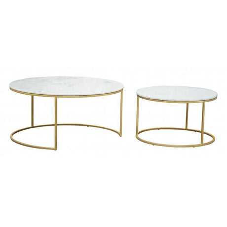 Zuo Daniel Nesting Coffee Table Brass