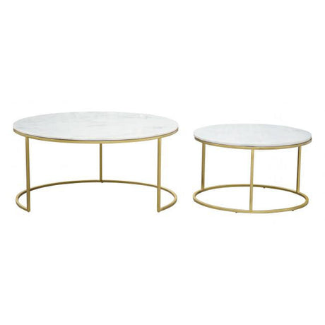 Zuo Daniel Nesting Coffee Table Brass