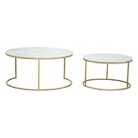 Zuo Daniel Nesting Coffee Table Brass