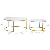 Zuo Daniel Nesting Coffee Table Brass