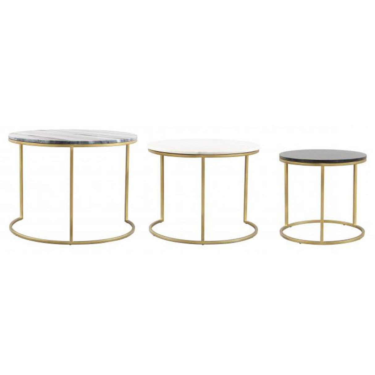 Zuo Franco Nesting Coffee Table Brass