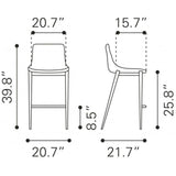 Zuo Magnus Counter Chair - Set Of 2