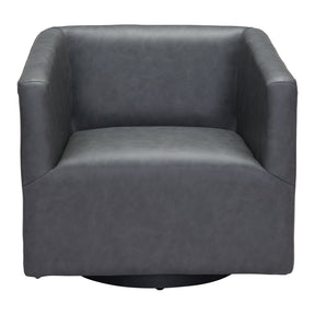 Brooks Accent Chair Swivel Vinyl Upholstery Modern Design | Zuo Modern
