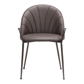 Kurt Dining Chair Vinyl Upholstery & Steel Base Deco Modern | Zuo Modern