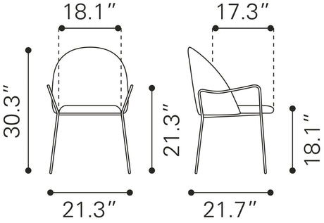 Zuo Kurt Dining Chair