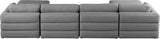 Beckham - Modular Sectional 6 Piece - Gray - Fabric - Modern & Contemporary - Home Elegance USA