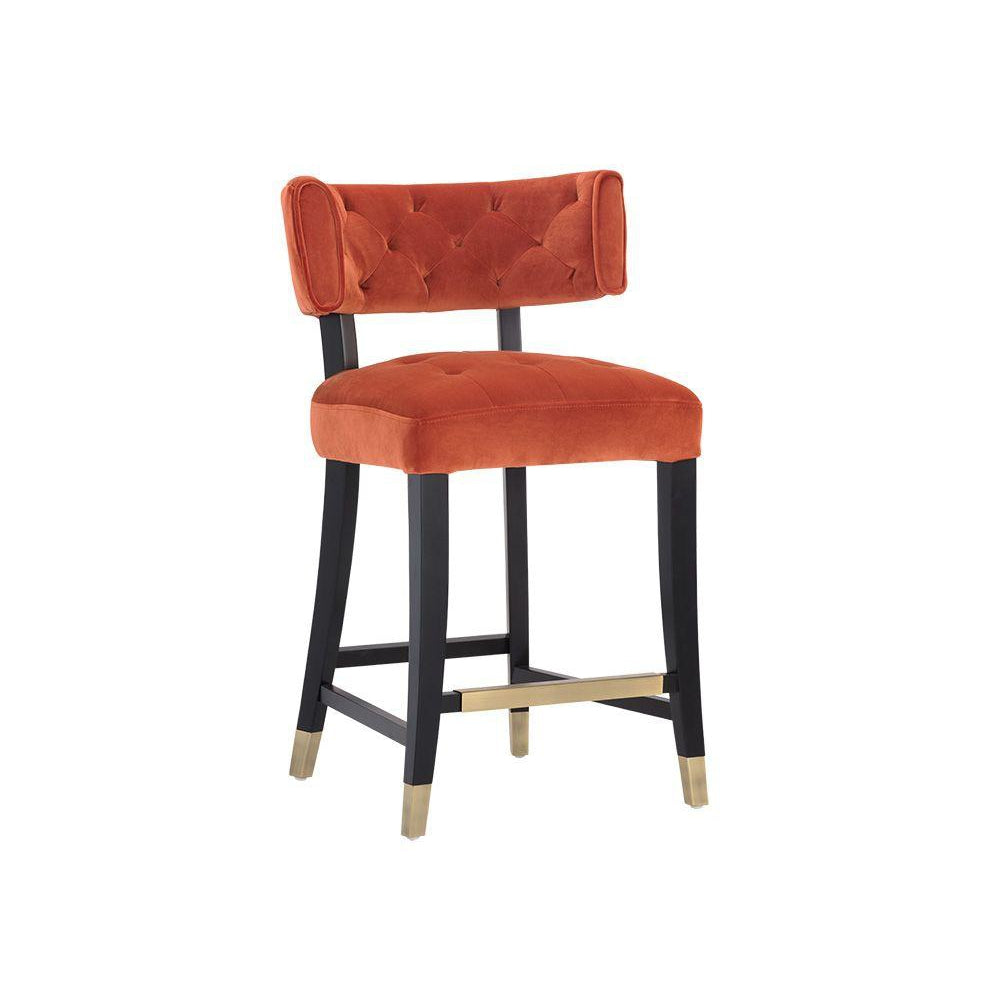 Tatum Counter Stool - Autumn Orange - Home Elegance USA