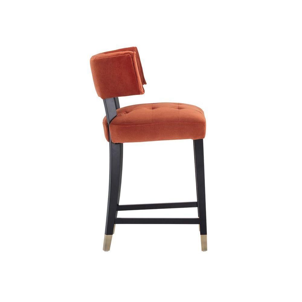 Tatum Counter Stool - Autumn Orange - Home Elegance USA