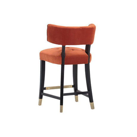 Tatum Counter Stool - Autumn Orange - Home Elegance USA