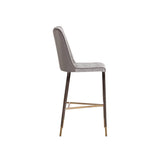 Klaus Barstool - Gunmetal - Flint Grey / Napa Taupe - Home Elegance USA