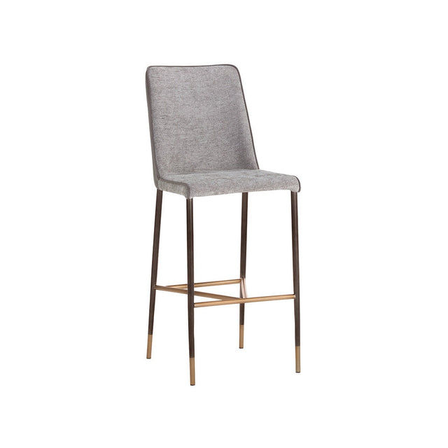 Klaus Barstool - Gunmetal - Flint Grey / Napa Taupe - Home Elegance USA