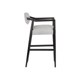 Keagan Barstool - Saloon Light Grey Leather - Home Elegance USA