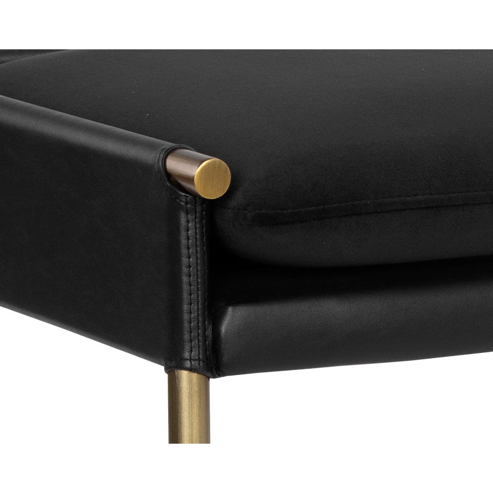 Bellevue Bench - Abbington Black / Bravo Black - Home Elegance USA