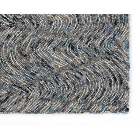 Corfu Hand - Tufted Rug - Blue / Charcoal - Home Elegance USA