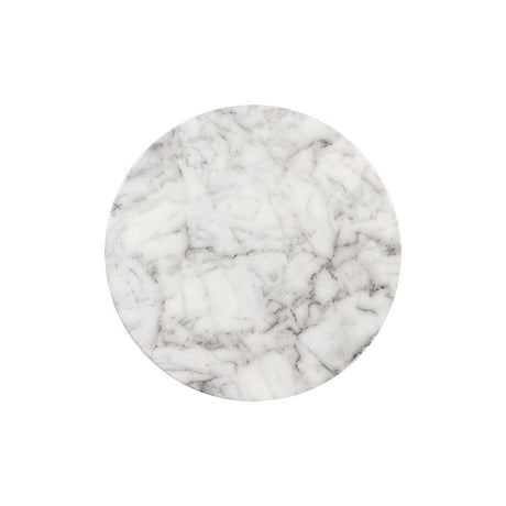 Lucida End Table - Marble Look - White - Home Elegance USA