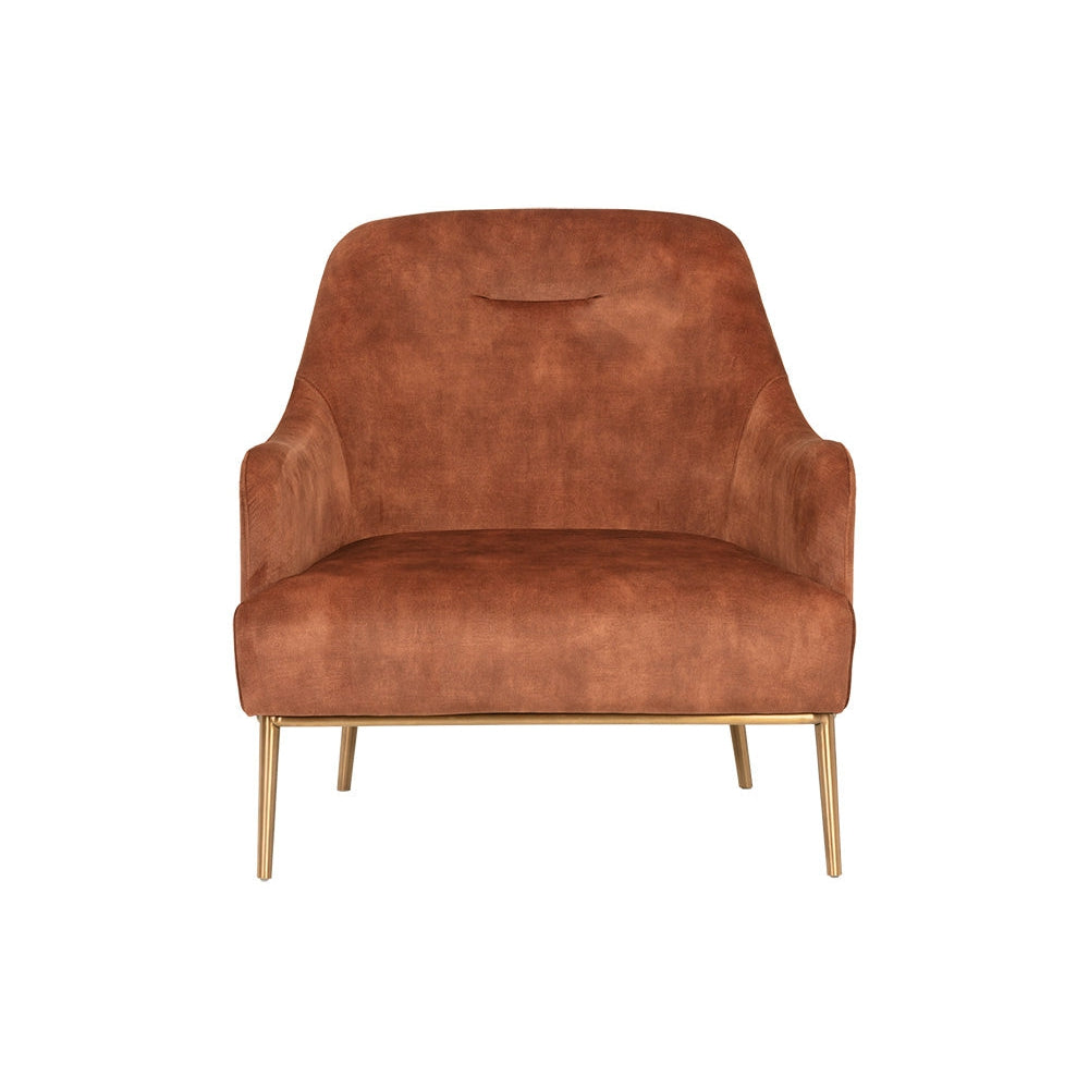 Cameron Lounge Chair - Nono Rust - Home Elegance USA