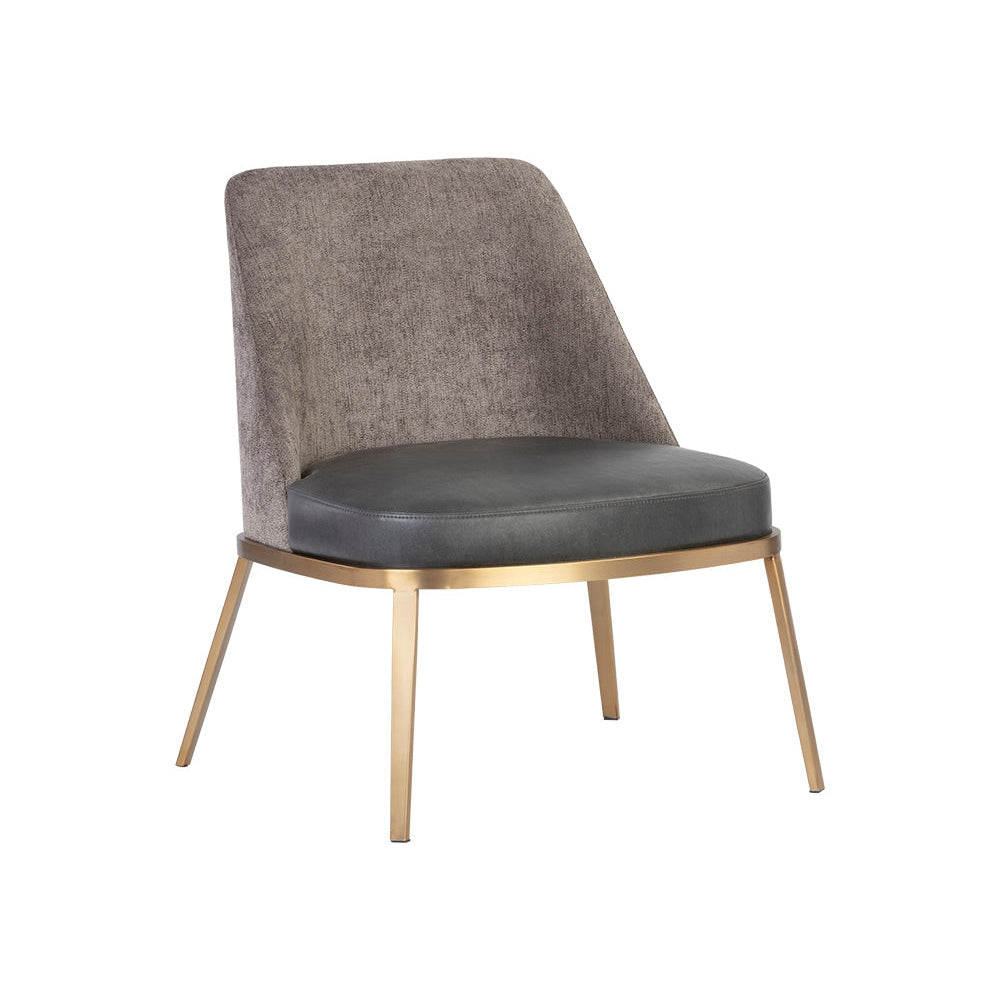 Dover Lounge Chair - Bravo Portabella / Sparrow Grey - Home Elegance USA