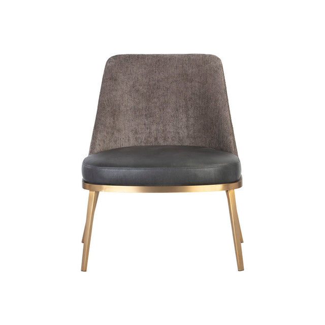 Dover Lounge Chair - Bravo Portabella / Sparrow Grey - Home Elegance USA