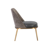 Dover Lounge Chair - Bravo Portabella / Sparrow Grey - Home Elegance USA