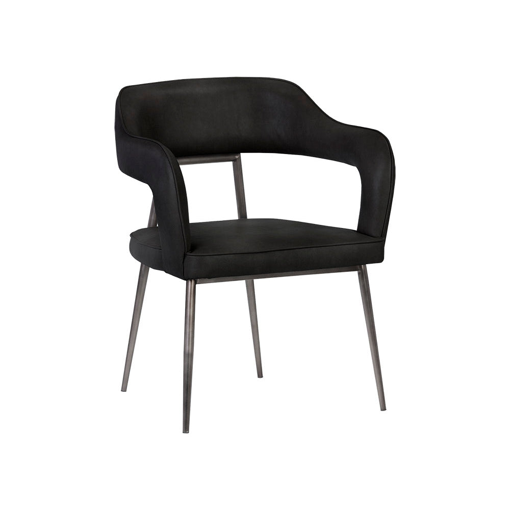 Kenny Dining Armchair - Bravo Black - Home Elegance USA