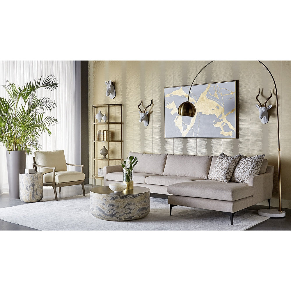 Vern Floor Lamp - Brass - Home Elegance USA